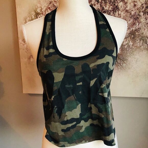 Flag nor fail Camo cake crop top retired rare workout gear tank top camouflage - Picture 4 of 15